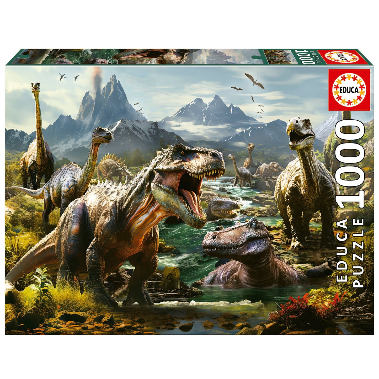 Puzzle X1000 Pcs Wild Dinosaurs