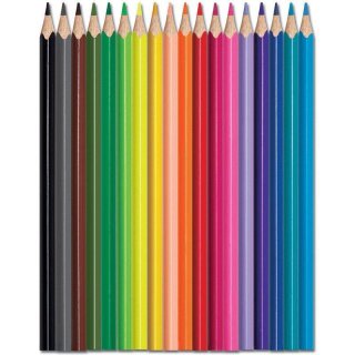 Aqua Colour Pencils X18 +Free Paintbrush