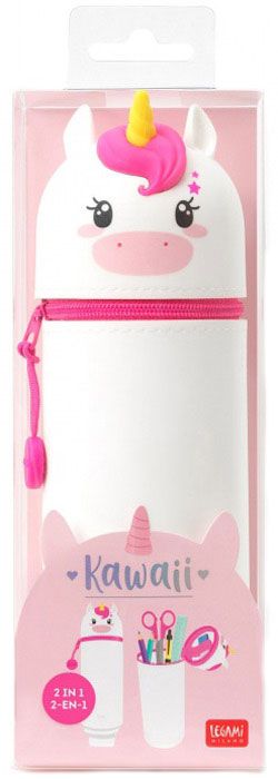 Legami soft 2 in 1 silicone pencil case kawaii Unicorn