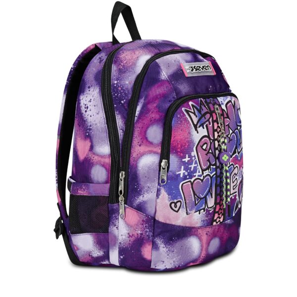 Seven –  Bubble Street 2 Zip School Bag Fit A4