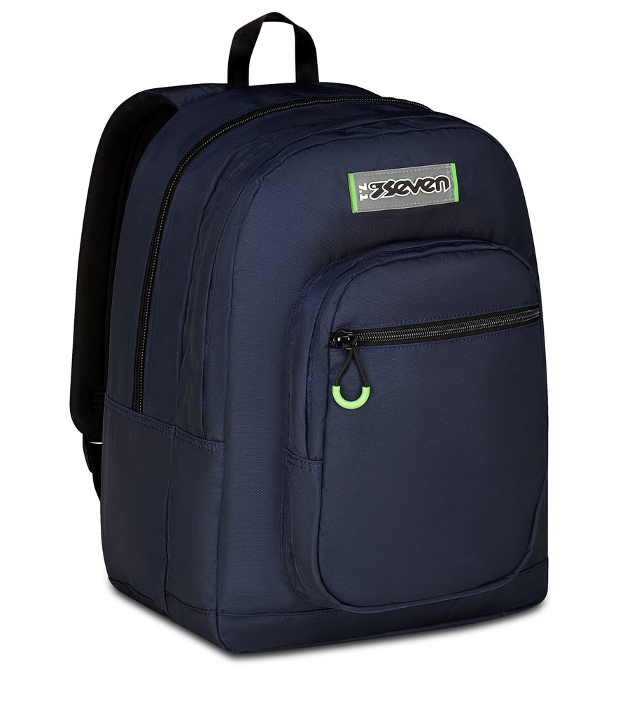 Seven Freethink Deep Blue Backpack - 2 Large Pockets fit A4