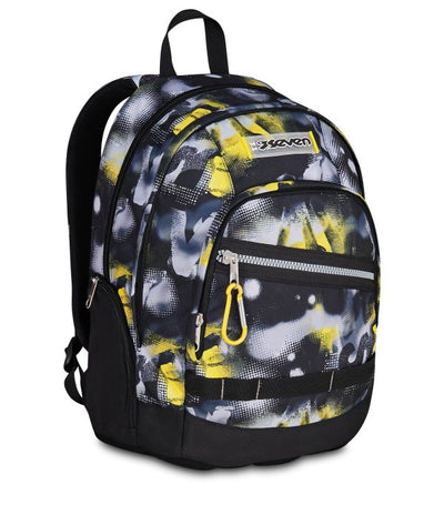 Seven Zaino Dual Golden Paint Backpack - 2 Large compartments Fit A4