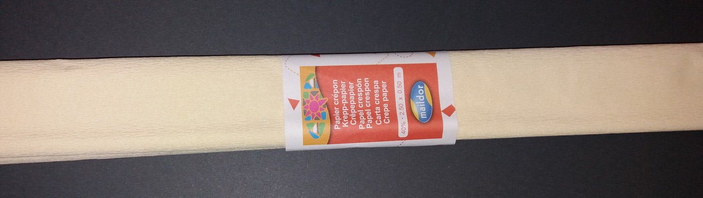 Crepe Paper 2.5X0.50 Mtr Cream