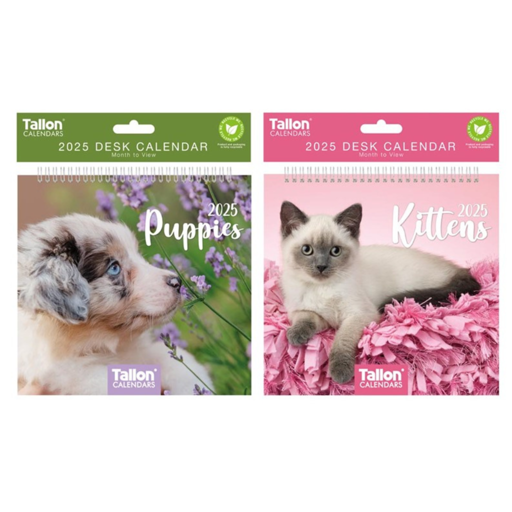 Desk Calendar - Puppies - Kittens