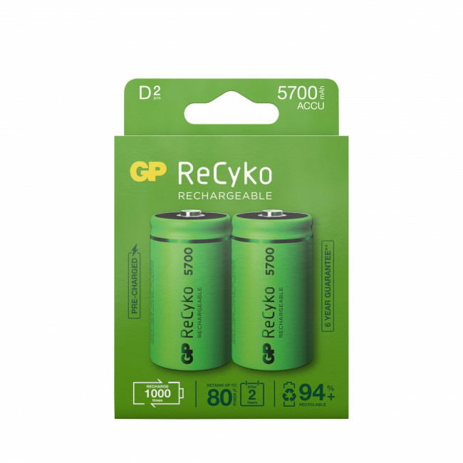 Rechargeable 5700 - Recharge 1000 Times - D X 2Pcs