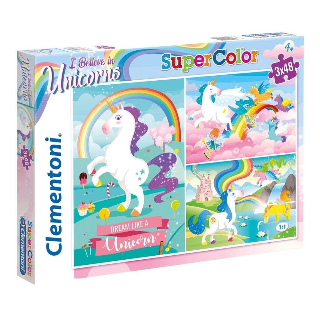 Puzzle - Unicorns 3 Puzzles x48pcs