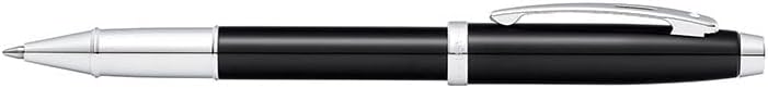 Sheaffer 100 Glossy Black Lacquer Rollerball Pen With Polished Chrome Trim