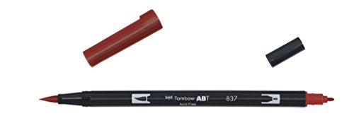Tombow Dual Brush Pen Wine Red 837