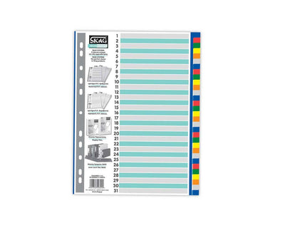 Index Dividers x 31 coloured dividers