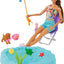 Barbie Dream Camper Playset with Roof Tent, BBQ Grill with Color Change Feature and 60 Accessories