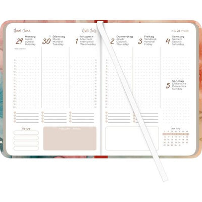 Lady Journal Flowers 2026 Pocket Calendar A6 (10.7x15.2 cm)