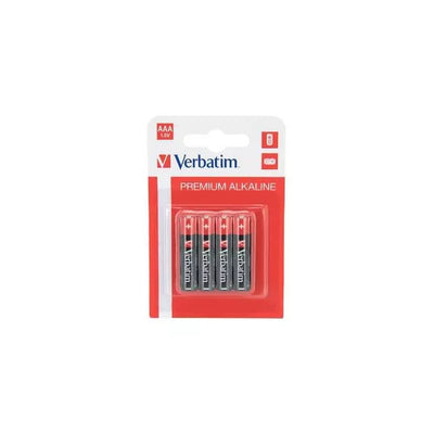 Verbatim Alkaline AAA Batteries pkt x 4pcs