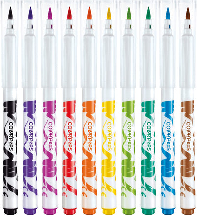 Brush Felt-Tip Pens X10 Colour Peps Brush