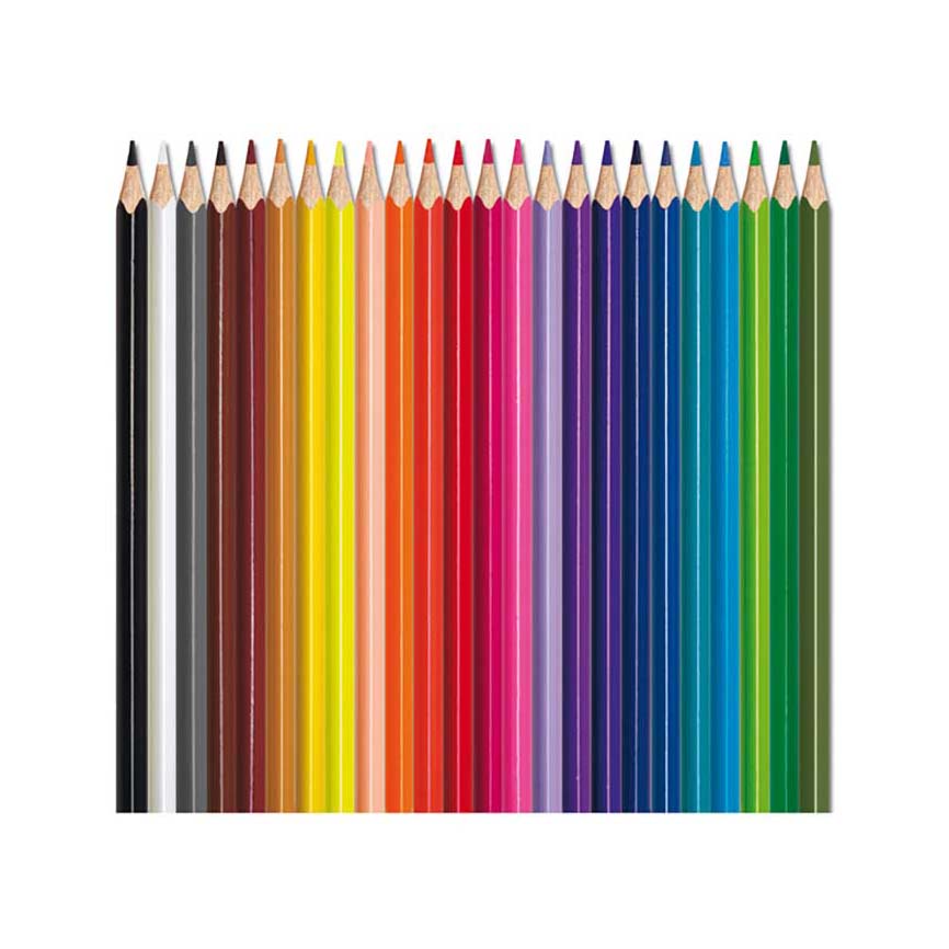 Aqua Colour Pencils X24 +Free Paintbrush