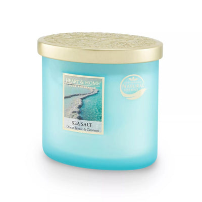 Heart & Home - Ocean Breeze & Coconut Soy Wax Candle Sea-Salt