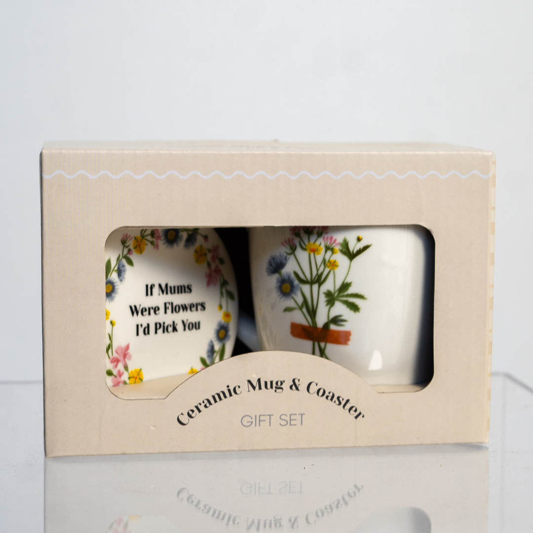 Mug & Coaster Set - If Mums Were Flowers id pick you