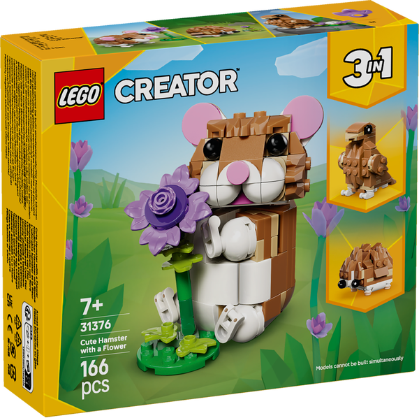 LEGO Creator 3-in-1 Cute Hamster with a Flower 31376