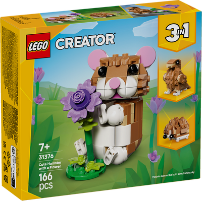 LEGO Creator 3-in-1 Cute Hamster with a Flower 31376