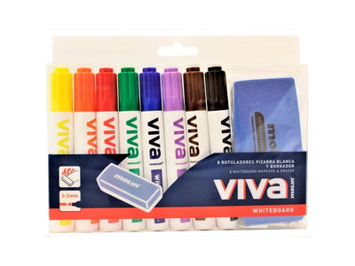 White Board Markers X8 And Eraser