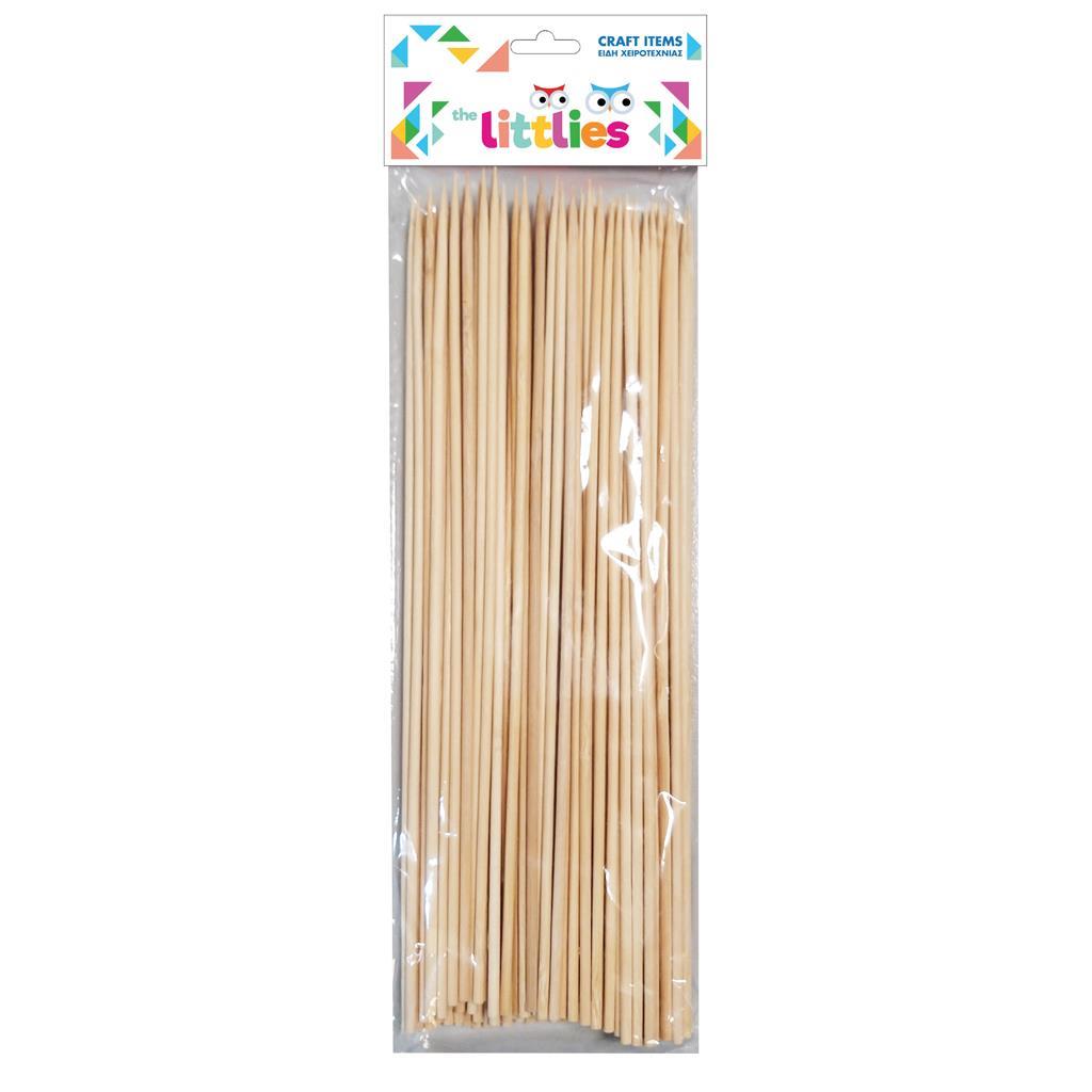 Wood Sharp Sticks 25Cm 50Pcs - (Kebab Sticks)