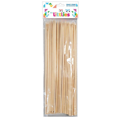 Wood Sharp Sticks 25Cm 50Pcs - (Kebab Sticks)