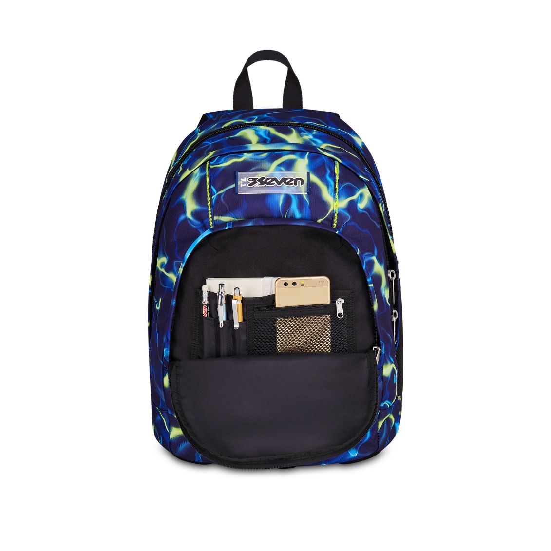 Seven Zaino Scuola Dual Electricvibe Boy - 2 Large compartments Fit A4
