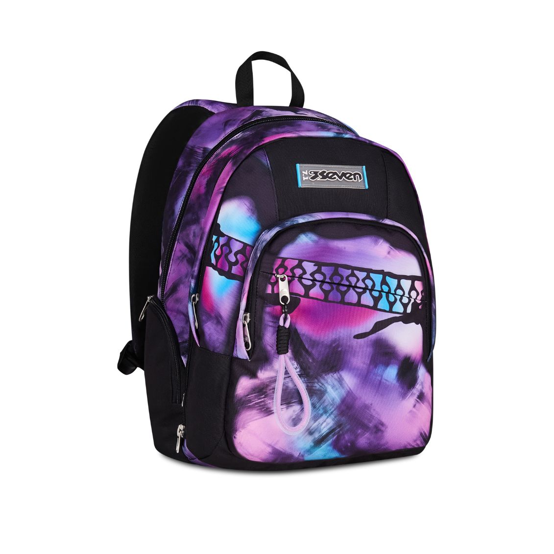 Zaino Scuola Seven Dual Detach Pink Fusion - 2 large compartments fit A4 - 2 bags in 1
