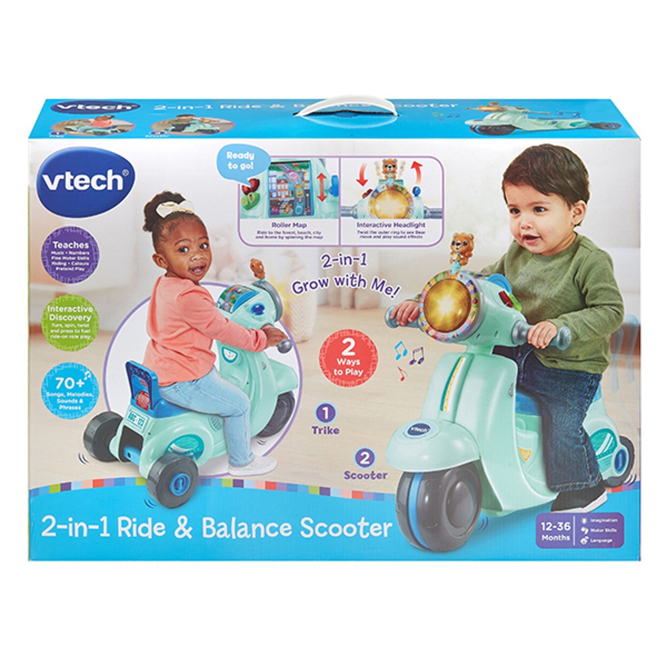 Vtech Ride & Balance Scoote 2-In-1 Blue