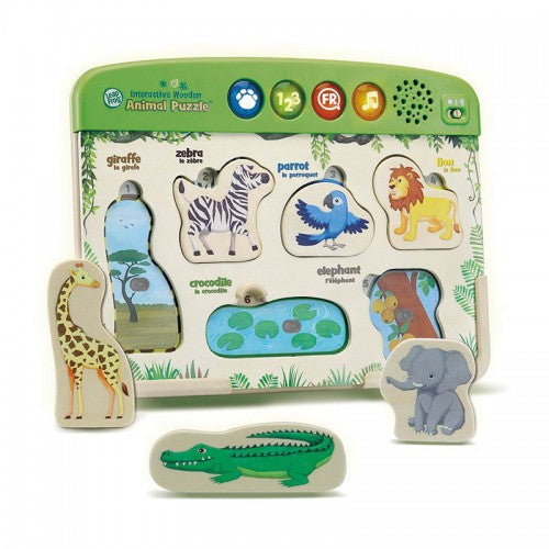 Interactive Wooden Animal Puzzle