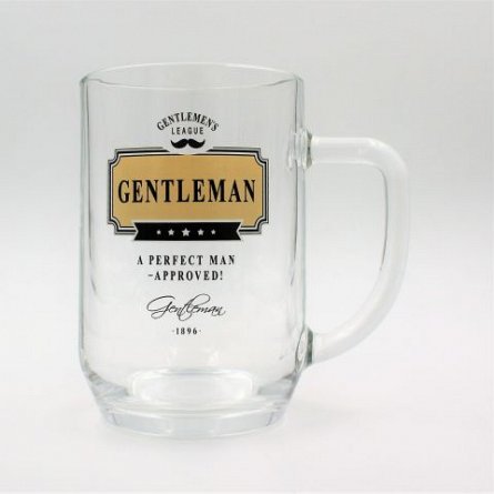 Beer Glass: Gentleman A Perfect Man Approved