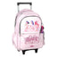 K-pop Demon Hunters Pink Stars Rolling Backpack 46 CM 2 large compartments fit A4