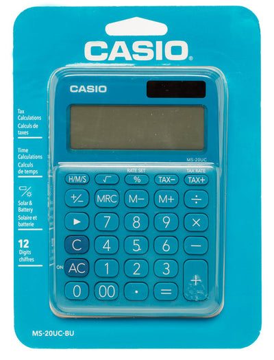 Casio 12 Digits - Light Blue Colour