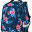Backpack Large 3 Zip Trolley Bag Floral Blue