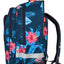 Backpack Large 3 Zip Trolley Bag Floral Blue