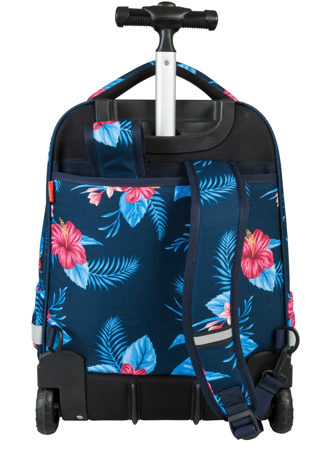 Backpack Large 3 Zip Trolley Bag Floral Blue