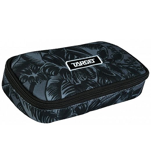 Pencil Case Compact Grey Flowers