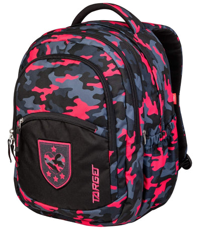 Backpack 2 In 1 Large 3 Zip Camuoflage Pink