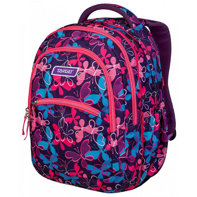 Backpack 2 In 1, Large 3 Zip Butterflies