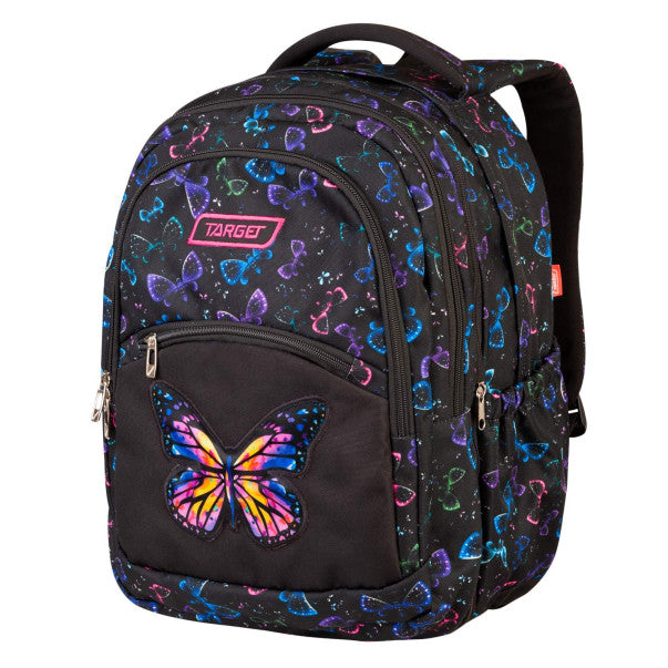 Target School Bag Vivid Wings - 2 In 1 Bag - 3 Zip Fit A4