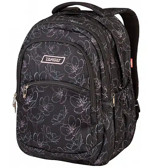 Target School Bag Curved Blossom - 2 In 1 Bag - 3 Zip Fit A4