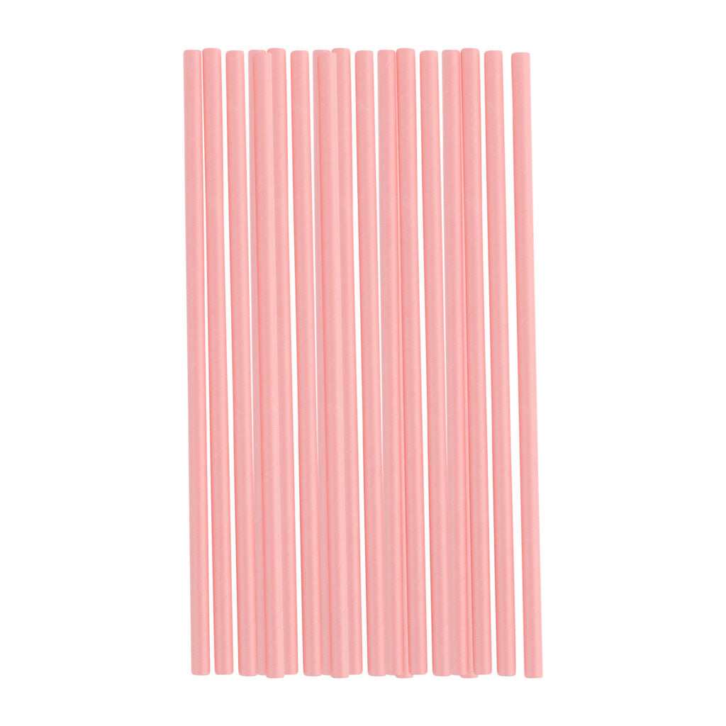 Paper Straws Pink X 1 PKT X25PCS