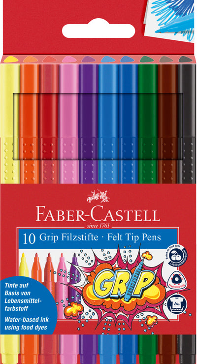 Colored Markers - Grip Colors X 10 Pcs