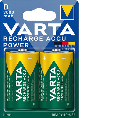 Varta Accu Power D R20 Ni-MH Rechargeable Batteries 3000 mAh Pack x 2pcs