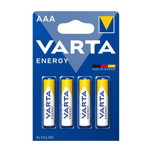 Varta Energy AAA Alkaline Batteries -1 Pack x 4 batteries