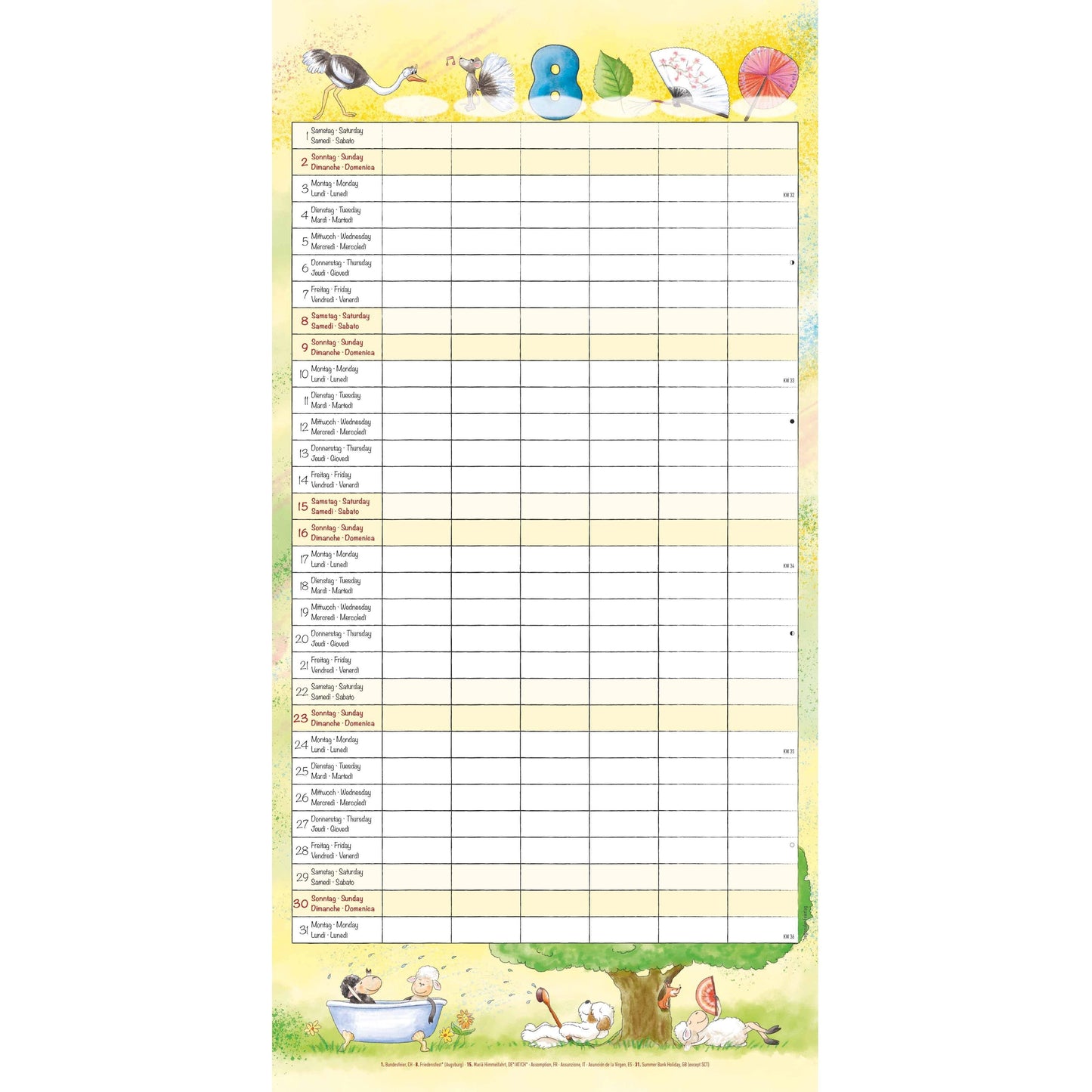 Alpha Edition Famillyplanner Calendar 2026 30x30 cm