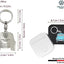 VW Collection Volkswagen Beetle Blue Enamel Metal Keyring