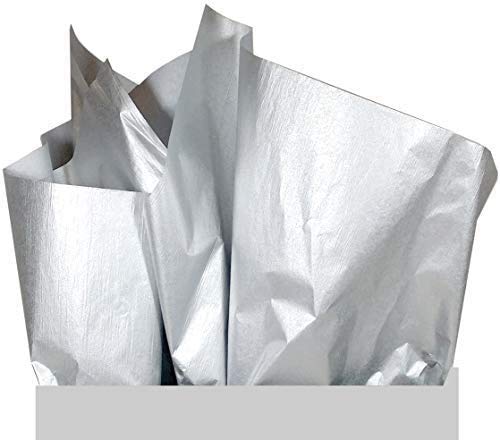 tissue paper silver 50 x 75 cm - 1sheet