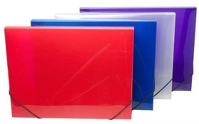 Plastic Elastic box file 80mm - Black
