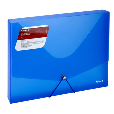 Plastic box file A4 3cm Blue