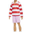 Barbie Fashionistas Ken Doll Blonde Hair Red Striped Top Pink Shorts